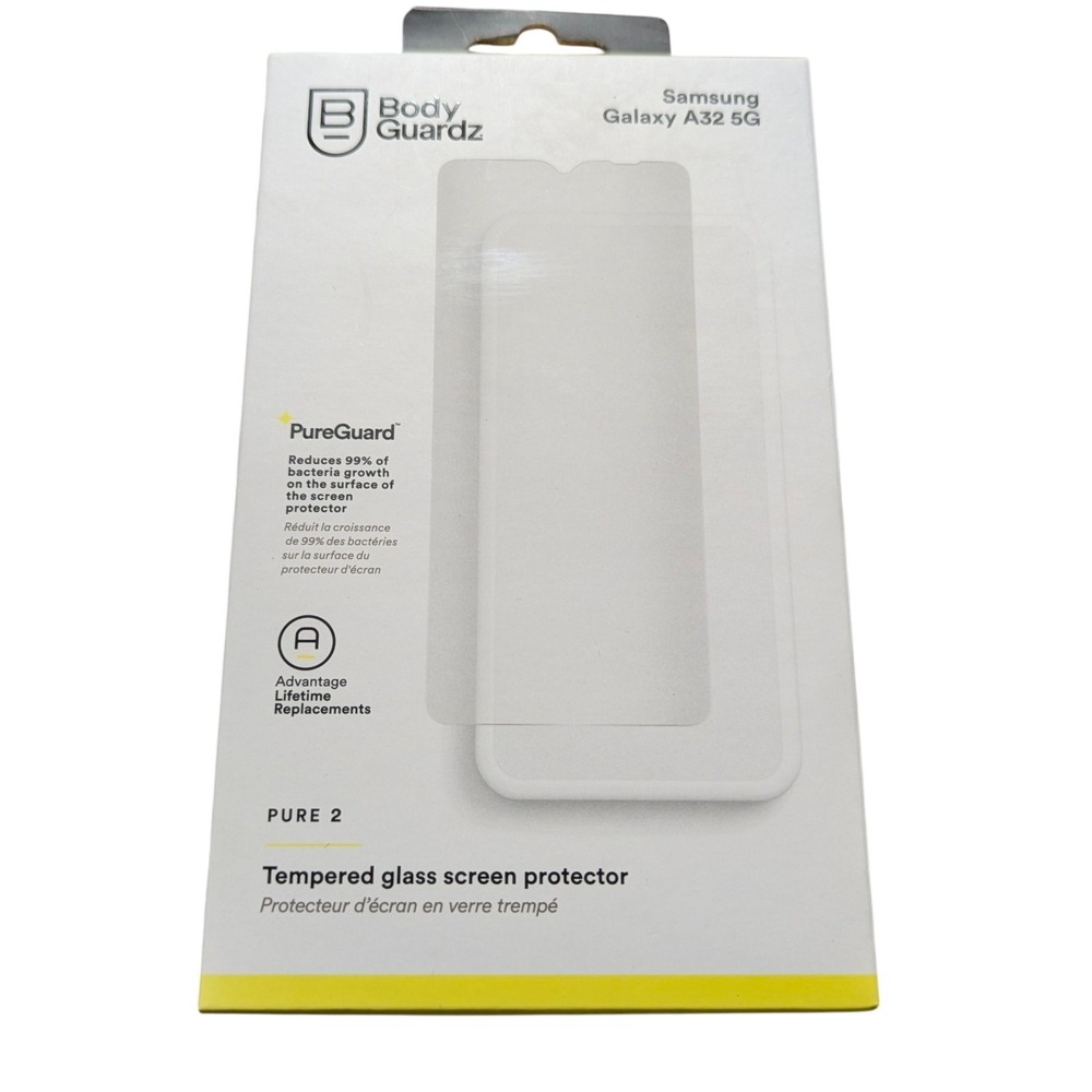 U9-N BodyGuardz Pure 2 Tempered Glass Screen Protector for Samsung Galaxy A32 5G